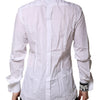 Dolce & Gabbana White GOLD Cotton Men Dress Formal Shirt
