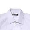 Dolce & Gabbana White GOLD Cotton Men Dress Formal Shirt
