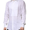 Dolce & Gabbana White Bib Cotton Poplin GOLD Men Formal Shirt