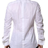 Dolce & Gabbana White Bib Cotton Poplin GOLD Men Formal Shirt