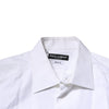 Dolce & Gabbana White Bib Cotton Poplin GOLD Men Formal Shirt