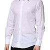 Dolce & Gabbana White MARTINI Long Sleeves Men Formal Shirt