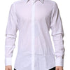 Dolce & Gabbana White MARTINI Long Sleeves Men Formal Shirt