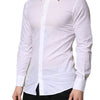 Dolce & Gabbana White GOLD Long Sleeves Dress Men Formal Shirt