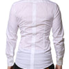 Dolce & Gabbana White GOLD Long Sleeves Dress Men Formal Shirt