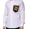 Dolce & Gabbana White MARTINI Long Sleeves Men Formal Shirt