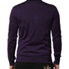 Dolce & Gabbana Purple Cashmere Turtleneck Pullover Sweater