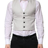 Dolce & Gabbana Gray Wool Dress Formal Men Waistcoat Vest