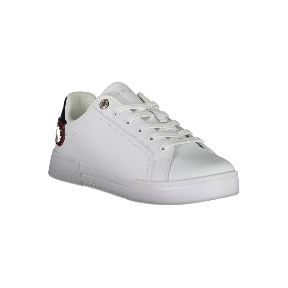 Tommy Hilfiger – Weiße Polyester-Sneaker