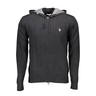 U.S. POLO ASSN. Black Cotton Mens Cardigan