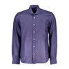 North Sails Blue Linen Men Shirt