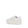 Valentino Garavani White Calf Leather Bos Taurus Platform Sneakers