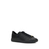 Valentino Garavani Black Calf Leather Bos Taurus Low Top Sneakers