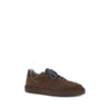 Brunello Cucinelli braune Gummi-Sneaker, niedriges Oberteil