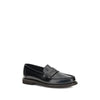Brunello Cucinelli Black Calf Leather Bos Taurus Slip-On Loafers