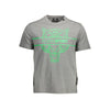 Plein Sport "Gray Cotton Men's T-Shirt with Contrasting Details"