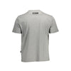 Plein Sport "Gray Cotton Men's T-Shirt with Contrasting Details"