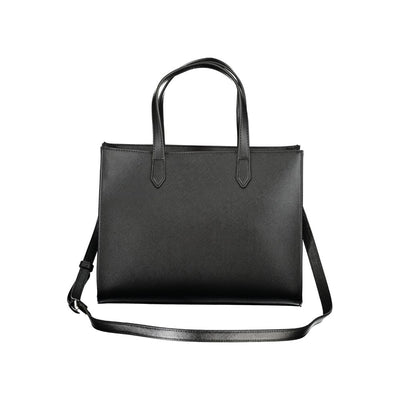 Mario Valentino Black Polyurethane Women Handbag