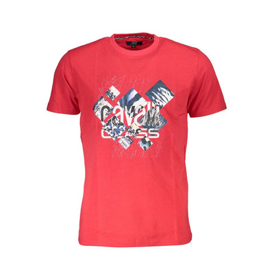 Cavalli Class Red Cotton Men T-Shirt