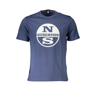 North Sails Blu Cotton Men T-Shirt