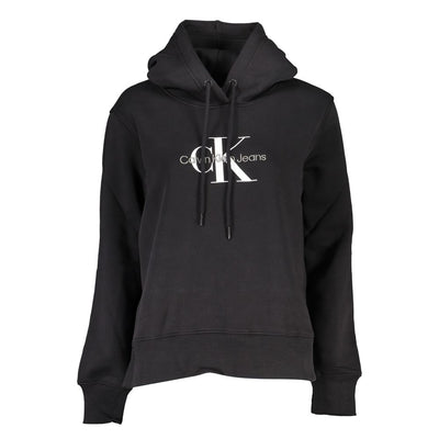 Calvin Klein Black Cotton Women Sweatshirt