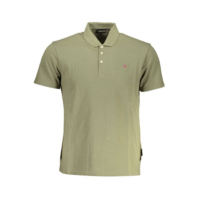 Napapijri Green Cotton Men Polo Shirt