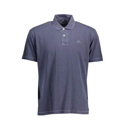 Gant Blu Cotton Mens Polo Shirt