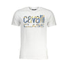 Cavalli Class Bianco Cotton Men T-Shirt
