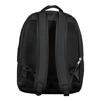 Tommy Hilfiger Black Polyester Men Backpack