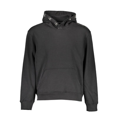 Calvin Klein Black Cotton Men's Sweatshirt with Hood