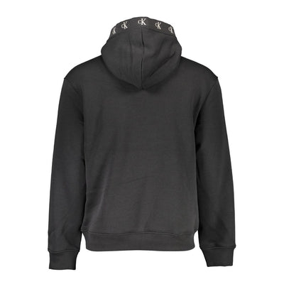 Calvin Klein Black Cotton Men's Sweatshirt with Hood