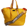 Dolce & Gabbana Yellow Orange Nylon Logo Plaque Hand Shoulder Tote Bag
