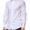 Dolce & Gabbana White Cotton GOLD Long Sleeves Formal Shirt