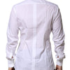 Dolce & Gabbana White Cotton Long Sleeves GOLD Formal Shirt