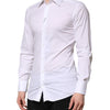 Dolce & Gabbana White Cotton GOLD Long Sleeves Formal Shirt