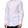 Dolce & Gabbana White Cotton GOLD Long Sleeves Formal Shirt