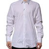 Dolce & Gabbana White Cotton GOLD Long Sleeves Formal Shirt