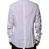 Dolce & Gabbana White Cotton GOLD Long Sleeves Formal Shirt