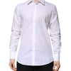 Dolce & Gabbana White Cotton GOLD Long Sleeves Formal Shirt