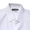 Dolce & Gabbana White Cotton GOLD Long Sleeves Formal Shirt