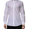 Dolce & Gabbana White Cotton MARTINI Long Sleeve Formal Shirt