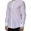 Dolce & Gabbana White Cotton MARTINI Long Sleeve Formal Shirt