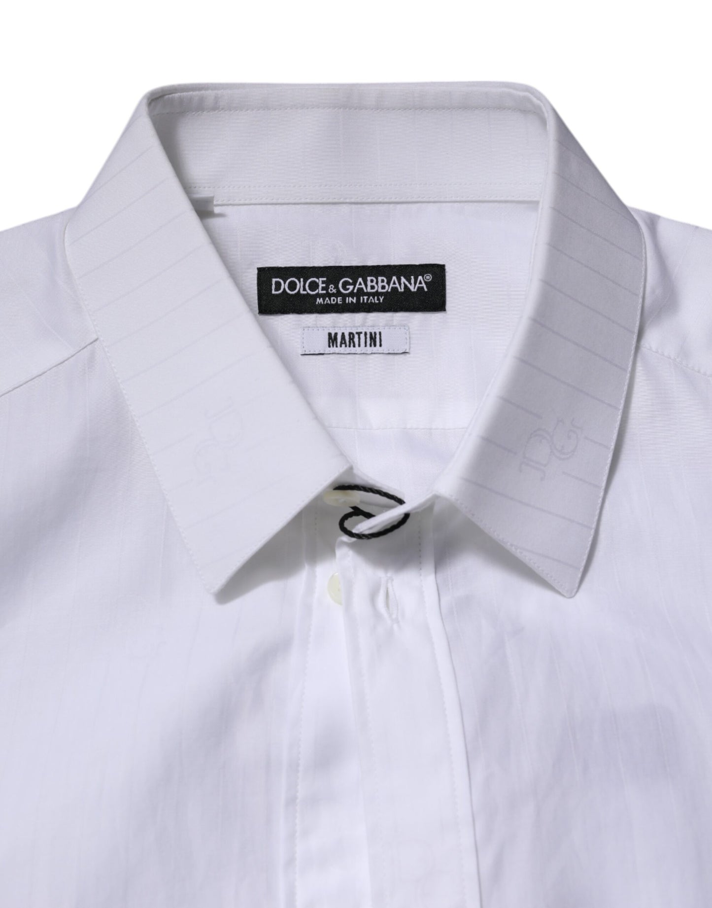 Dolce & Gabbana White Cotton MARTINI Long Sleeve Formal Shirt
