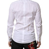 Dolce & Gabbana White Cotton GOLD Long Sleeves Formal Shirt