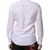 Dolce & Gabbana White Cotton Slim Long Sleeves Formal Shirt