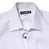 Dolce & Gabbana White GOLD Long Sleeves Dress Men Formal Shirt