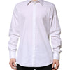 Dolce & Gabbana White MARTINI Long Sleeve Dress Formal Shirt