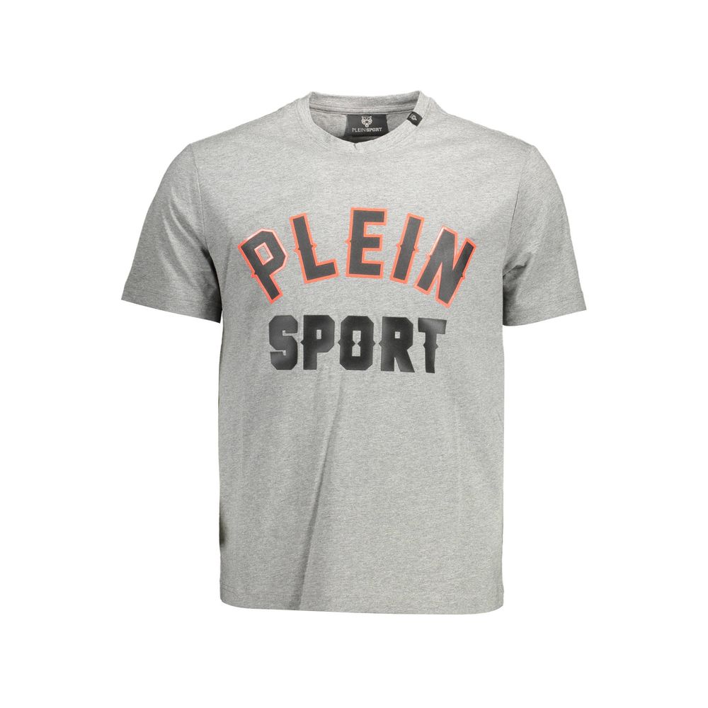 Graues Baumwoll-T-Shirt von Plein Sport