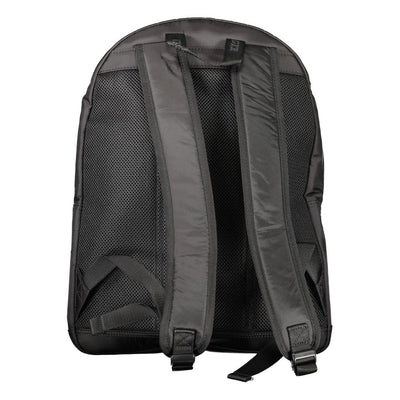 Tommy Hilfiger Black Polyurethane Men Backpack