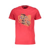 Cavalli Class Rosso Cotton Men T-Shirt